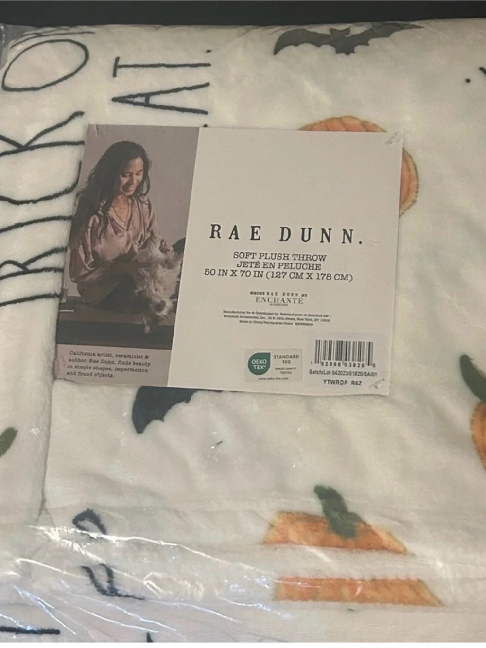 Rae Dunn Halloween Throw Blanket 50x70